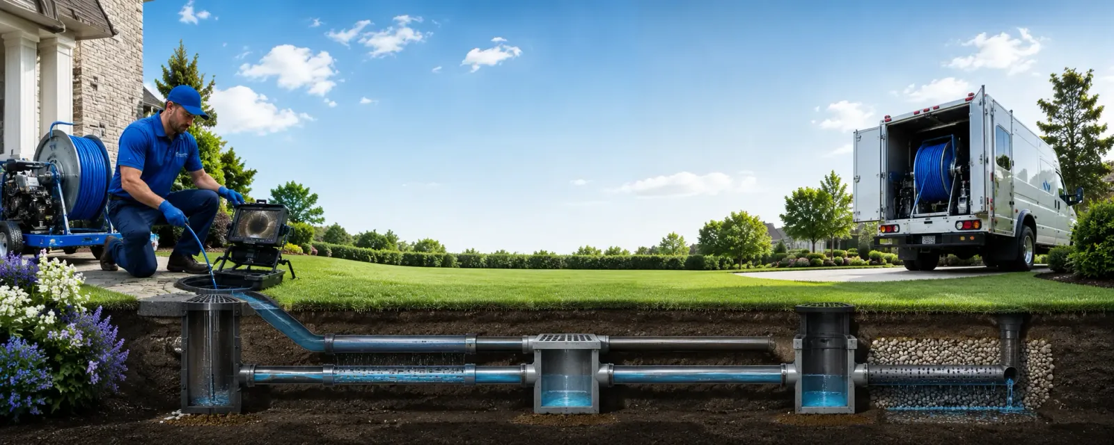 Outdoor drain cleaning information for Lopeno, TX